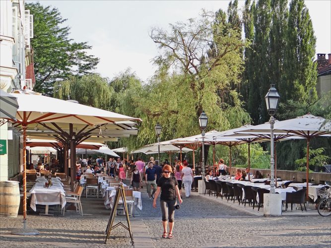 Les rives de la Ljubljanica (Ljubljana)